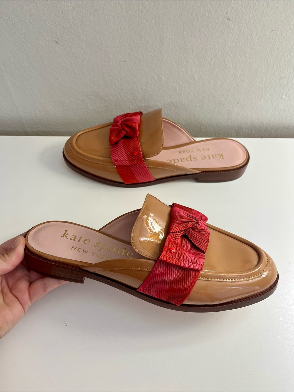 Kate Spade Leandra Patent Leather Mule Loafers Size 8
